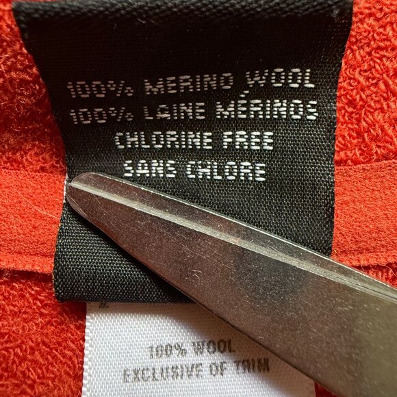 Patagonia Size M Burnt Orange Merino Wool 1/4 Zip Performance Base Layer Shirt - Picture 13 of 16